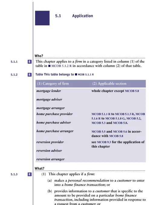 Table This table belongs to ■ MCOB 5.1.1 R