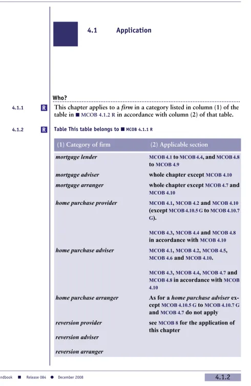 Table This table belongs to ■ MCOB 4.1.1 R
