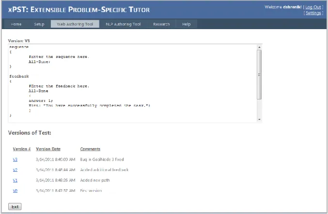 Figure 2.5 – Version management within the WAT   