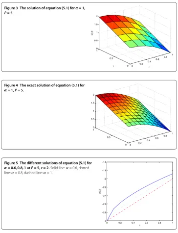 Figure 3 The solution of equation (5.1) for α = 1,
