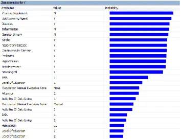 Figure 2. Dependency Network for Naive Bayes Model  4.2.2 Attribute Characteristics 