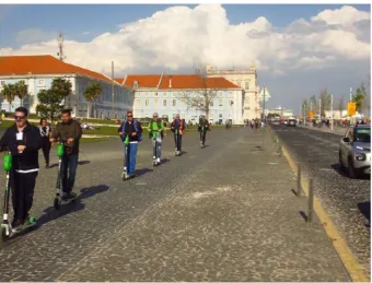 Figure 6. Shared electrical scooters in Ribeira das Naus. Source: author 