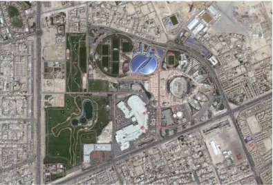 Figure 8. The facilities of the Aspire Zone (source: Google Maps). 