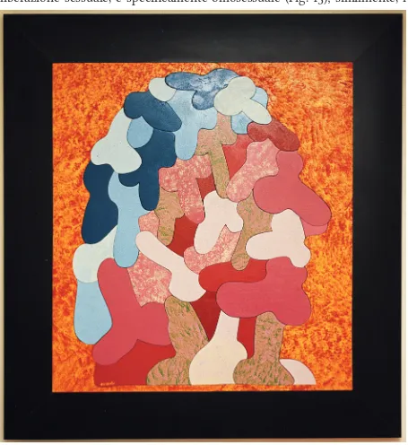 Fig. 13. Ugo Nespolo, Larcimboldo dei cazzi, 1971, puzzle in legno, laminato e nitro, cm 180 x 180