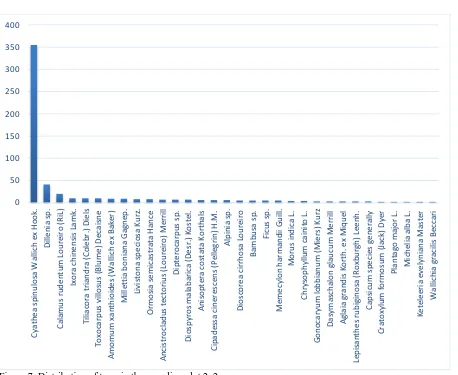 Figure 7: Distribution of trees in the sampling plot 2x2m  