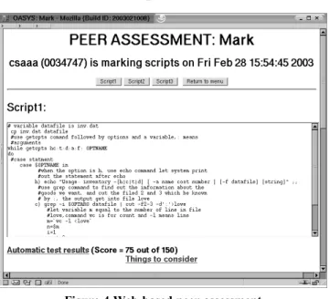 Figure 4 Web-based peer assessment