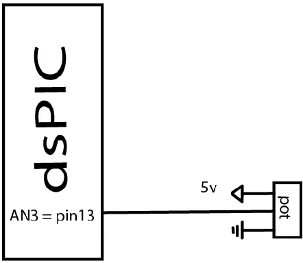 Figure 4. Connecting the potentiometer 