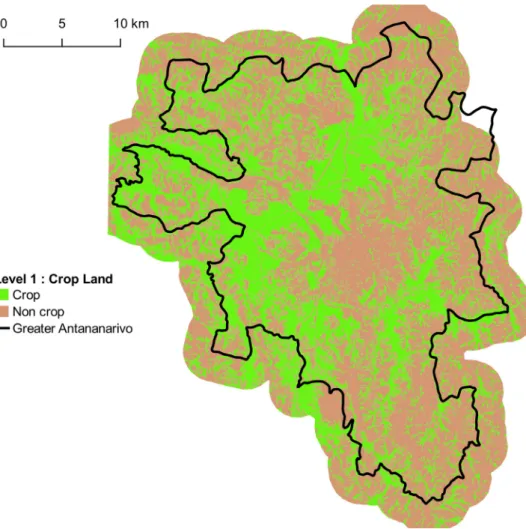 Fig. 2. Land cover map corresponding to Level-1 with 2 classes. Vector ﬁle in ESRI shape format available here: http: 