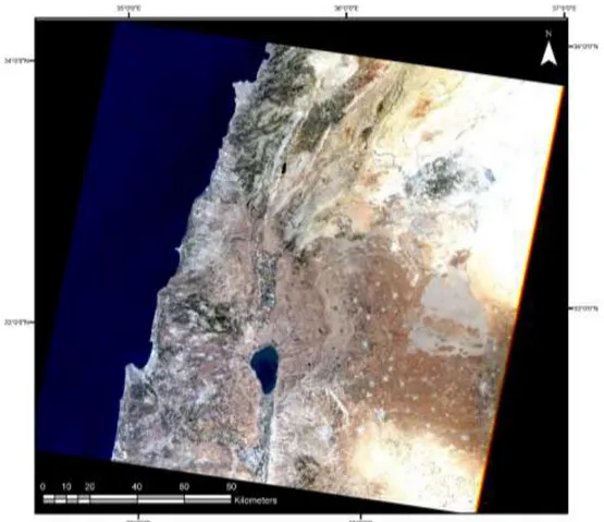 Figure 3.     A full scene Landsat satellite image of the study area acquired in 2015 