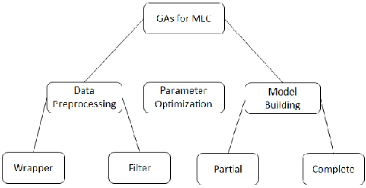 Fig. 1.  Taxonomy of GAs for Multi-label Classification 