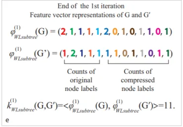 Figure 5: Weisfeiler-Lehman Subtree kernel for ℎ=1. After the completion of all steps.