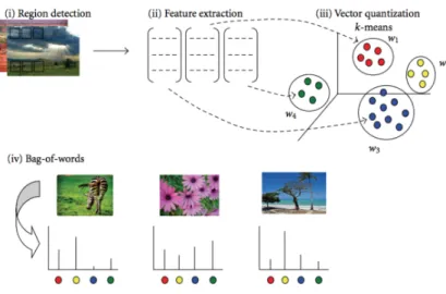 Figure 2.4: The process of generating BoVW model (Tsai, 2012)