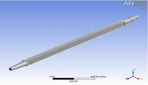Figure 4.2: CAD Model of existing axle using ANSYS [1] 