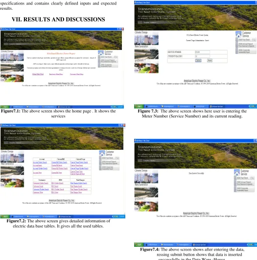 Figure 7.3:  The above screen shows here user is entering the 