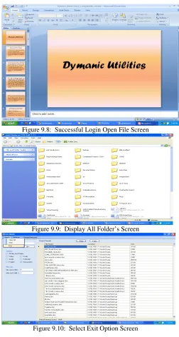 Figure 9.8:  Successful Login Open File Screen 