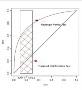 Figure 3. The Partial AUC illustration  4.1.4 Weighted AUC 