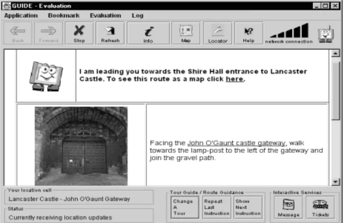 Figure 6: The presentation of navigation information. 