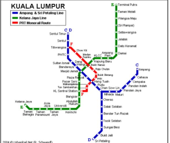 Fig. 1 KL’s Integrated LRT Network [5] 
