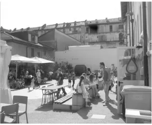 Fig. 3. A summer party in the yard of the “Casa del quartiere” of San Salvario 
