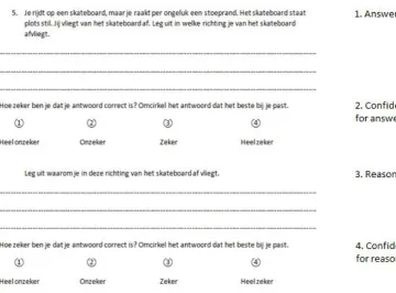 Figure 3. An example question of test(mis)conception and confidence 