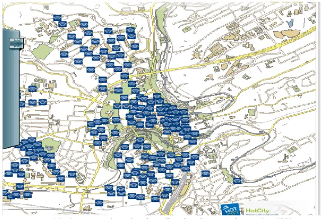Figure 4.1: Coverage of wireless broadband in the Luxembourg City [30] 