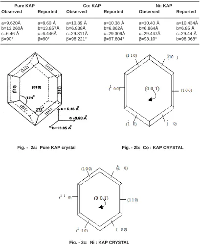 Fig. - 2c:  Ni : KAP CRYSTAL
