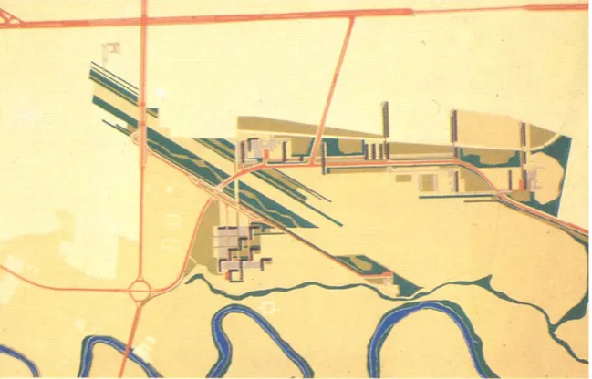 Figure 7. Planimetric detail of study for the Fiad Headquarters, Torino, by Ludovico Quaroni (Urbanismo Revista nº7) 