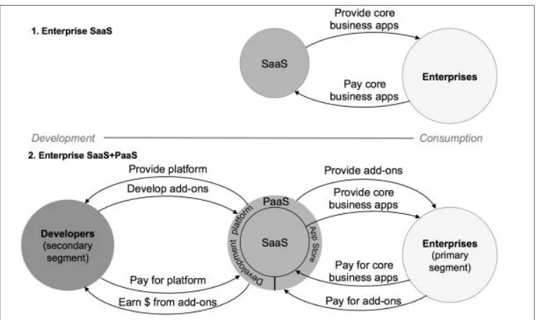 Figure 8: Enterprise SaaS+PaaS (Boillat & Legner, 2013, p. 53) 