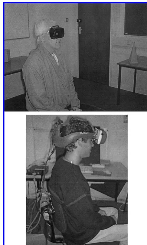 Figure 4. The real-world and HMD mono/stereo condition (head-tracked).