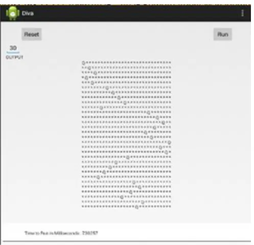 Fig. 3 Local Execution Android Interface 