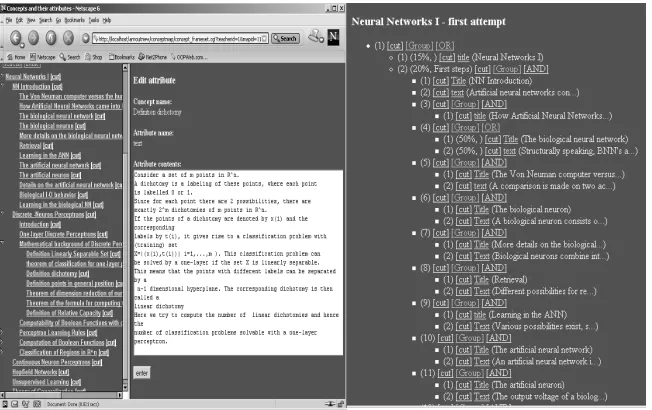 Fig. 3. Domain layer and goal layer concept editing in MOT 