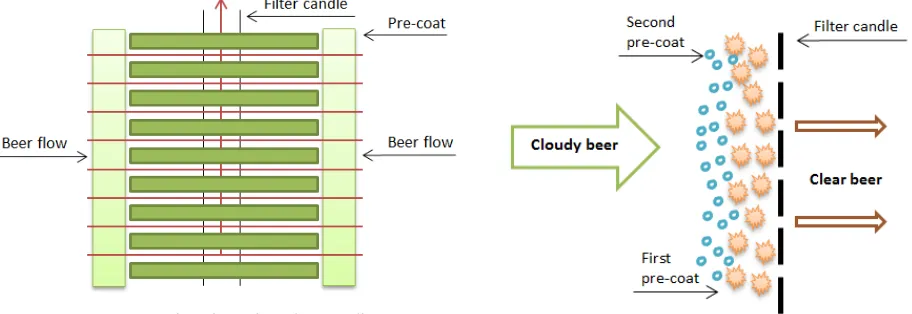 Figure 2-3 - Beer Flow through a Filter Candle 