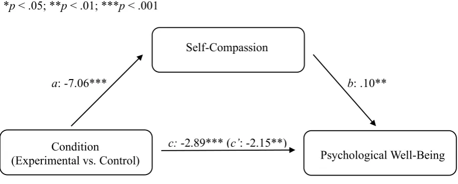 Figure 7. Unstandardized regression coefficients for the relationship between Condition and 