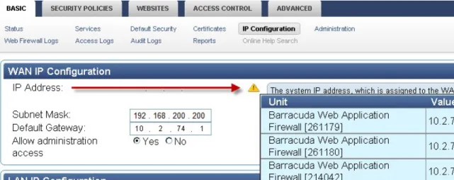 Figure 2. Configuring the same setting type with unique names across a group.