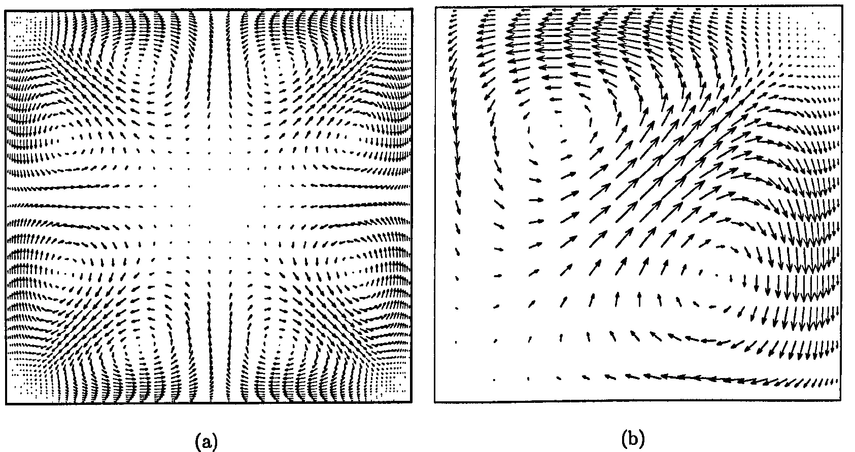 Figure 5.11: Secondary motion in a square duct using the cubic eddy-viscosity model: 
