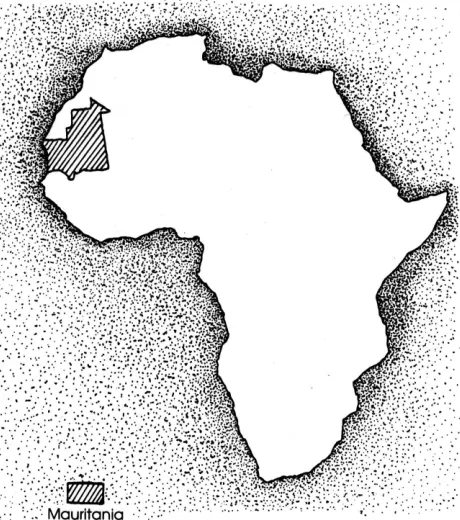 Figure l. The location of the Islamic Republic of Mauritania within Africa (all drawings by M-J
