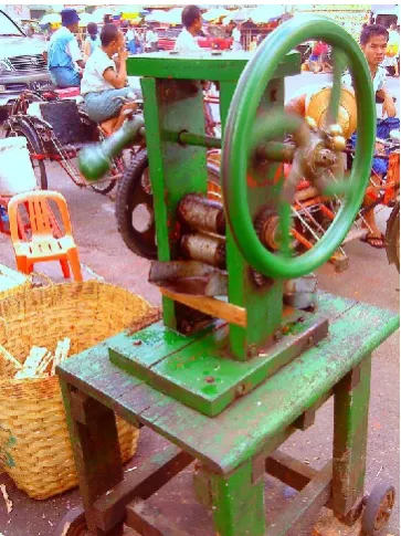 Figure 2.1: Conventional sugar cane juice extractor machine 