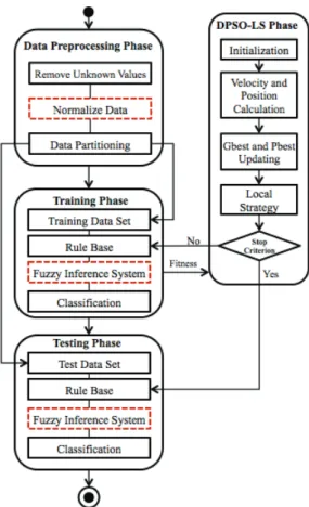 Figure 1. Processes of DPSO-LS based classifiers.