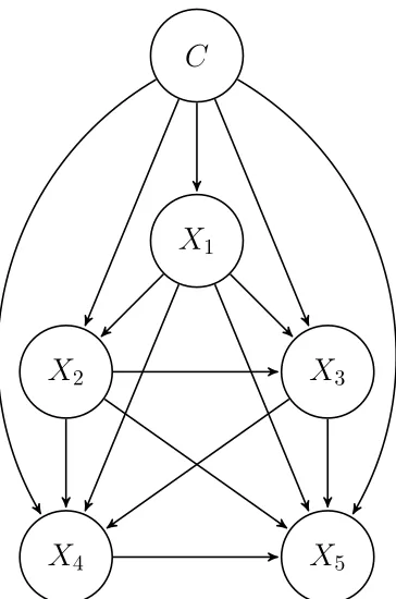 Figure 8: FBN classiﬁer structure with ﬁve predictor variables