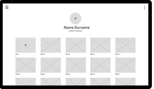 fig 12. Wireframe of the quick access concept