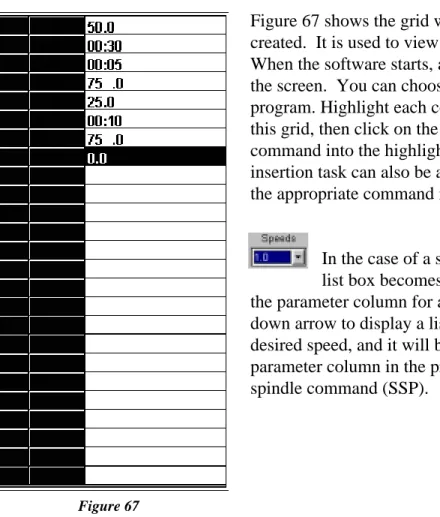 Figure 67 shows the grid where the operator programs are created.  It is used to view and edit the B.E.V.I.S