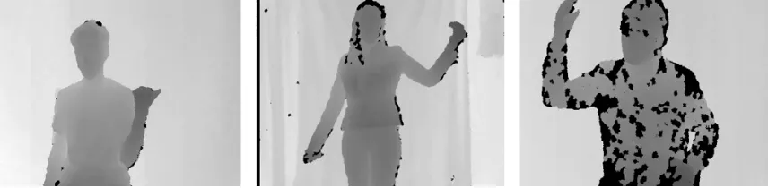 Figure 1: Examples of depth images with various levels of noise