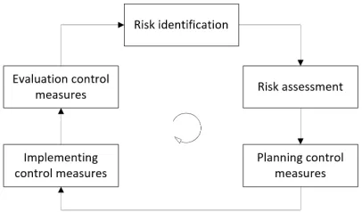 Figure 5: The followed Risk Management process in projects  Developed from the Risk Management Protocol 