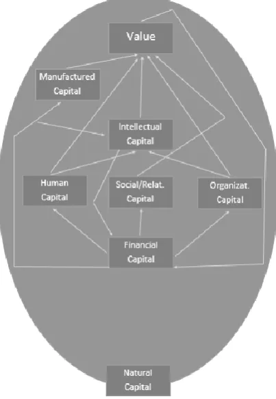 Figure 8. Mapping of capital indicators and their relationship towards value. 