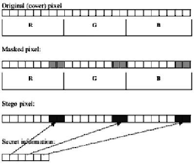 Fig. 3: Information hiding in bitmap image