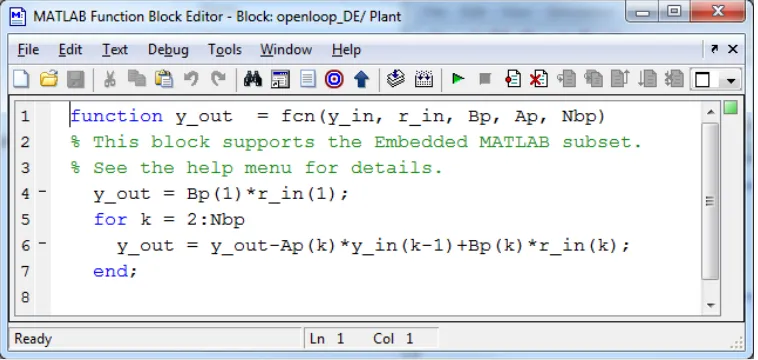 Figure 5.  Delay block used for feeding the output back into the system. 