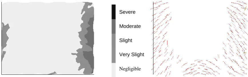 Figure 13:  Damage category and crack pattern for party wall above tunnel centreline 