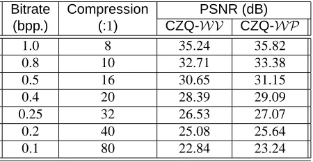 Fig. 2. Portion of Barbara encoded at 0.25 bpp.