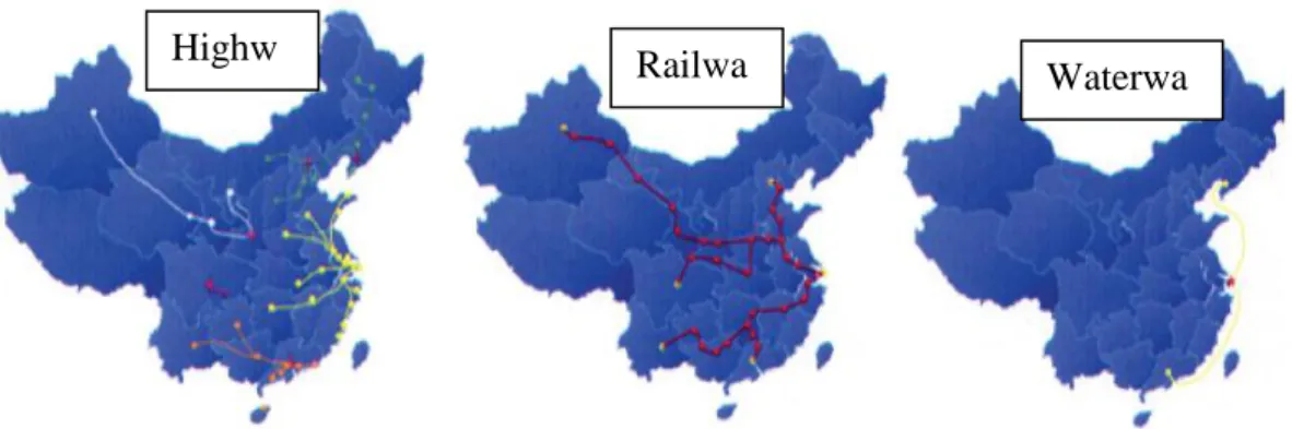 Figure 13: the distribution networks for APL Logistics 