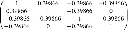 Figure 6: A positive deﬁnite matrix for which the variances in the min-sum algorithm converge butthe means do not (Malioutov, 2008).